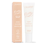 ColourPop Pretty Fresh Primer Set It Up stands upright, peach box next to a white 1 fl oz squeeze tube, highlighting peptides, niacinamide, and hyaluronic acid for smoothing and extended makeup wear against a clean white background.